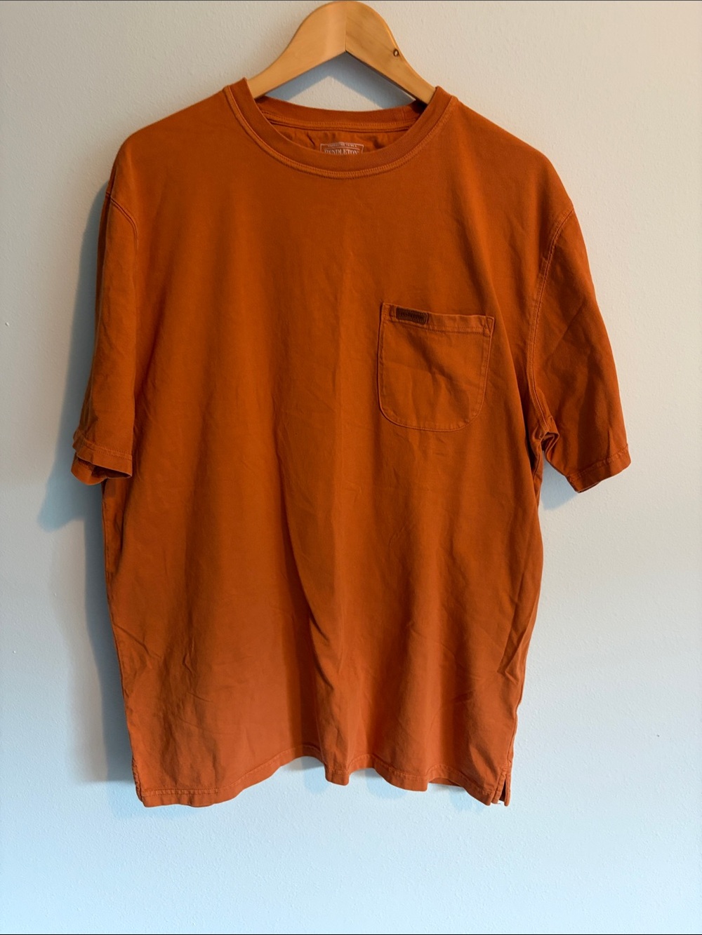 Pendleton Short-Sleeve Pocket Tee in Burnt Orange